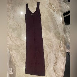 Purple long tank top dress